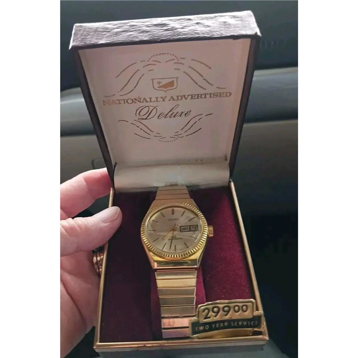 Seiko Datomatic 23 Vtg Gold Plated Watch Niob Working
