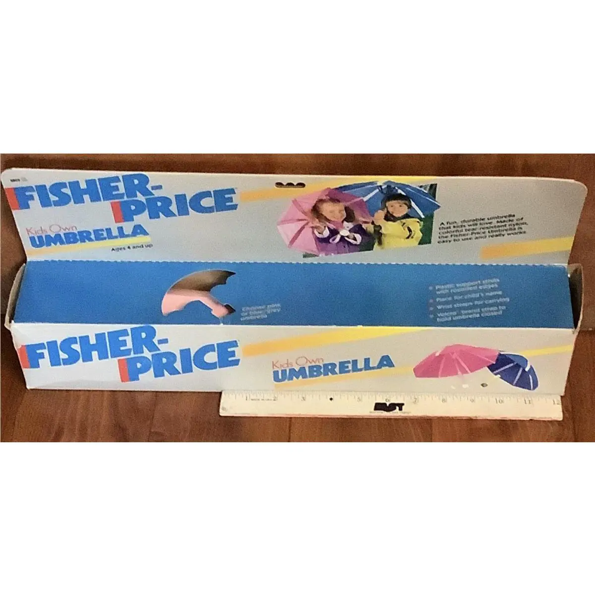 1987 Fisher Price Pink Kids Own Umbrella Vintage Old Girls Rare Cute Toy