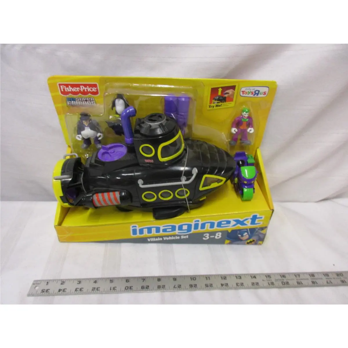 Fisher Price Imaginext Villain Vehicle Set DC Super Friends Penguin Joker Sub