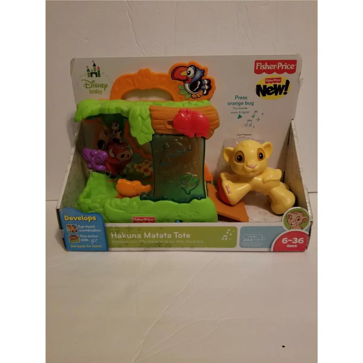 Hakuna Matata Tote Toy Simba Lion King Fisher Price