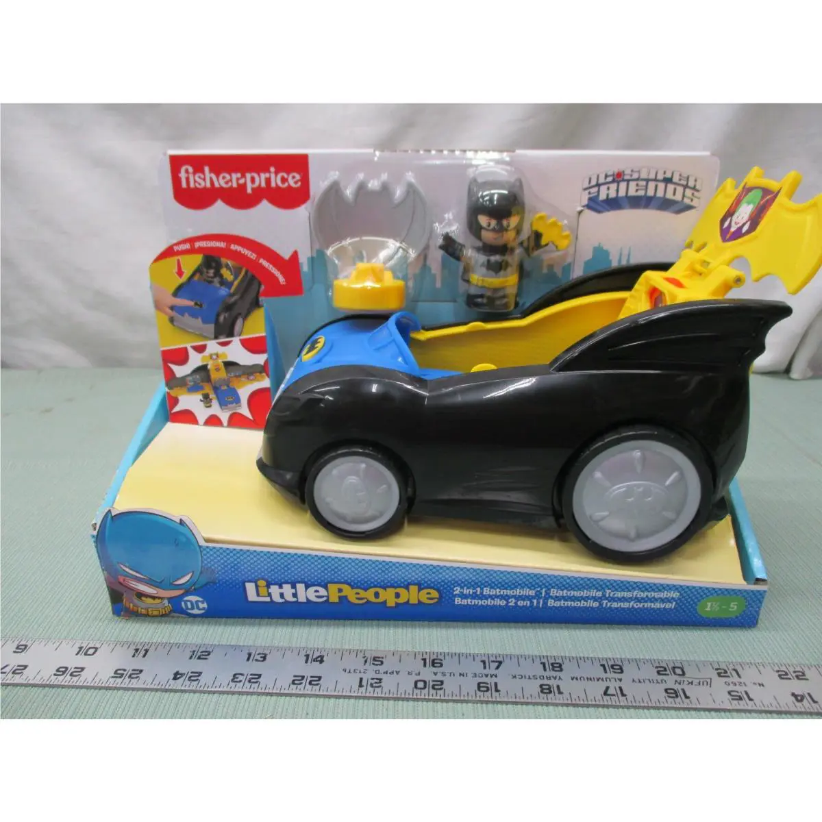 Fisher Price Little People Batmobile Command Center Batman 2 in 1 Transformable