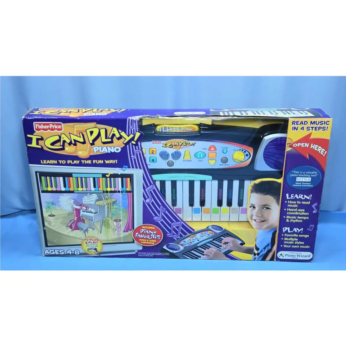 Fisher Price I Can Play Piano Wizard Electronic TV Plug Play Keyboard Game