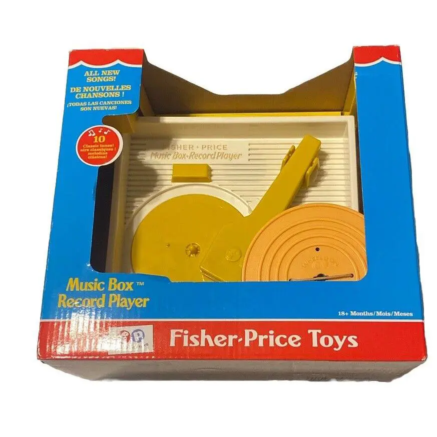 2021 Fisher Price Toys Music Box Record Player Vtg Style 10 Classic Tunes