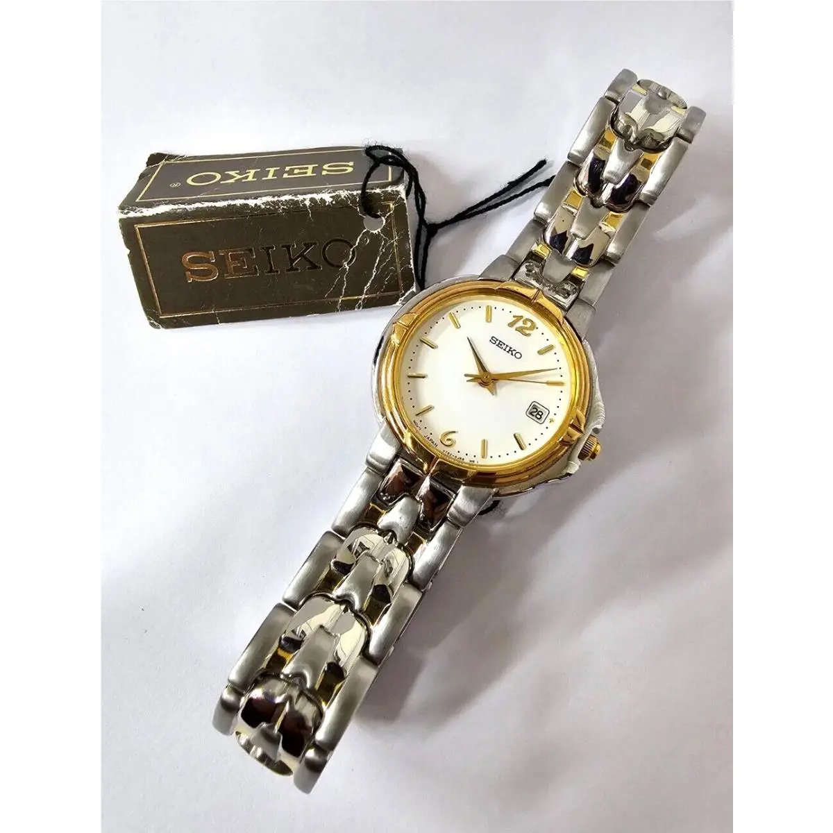 Seiko Quartz 26MM Two-tone Women`s Watch SWG072