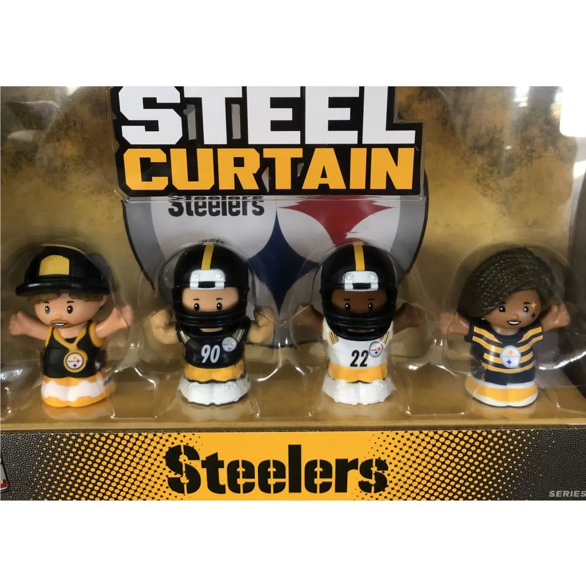 Fisher Price Little People Collector Nfl Football Pittsburg Steelers 4 Figures