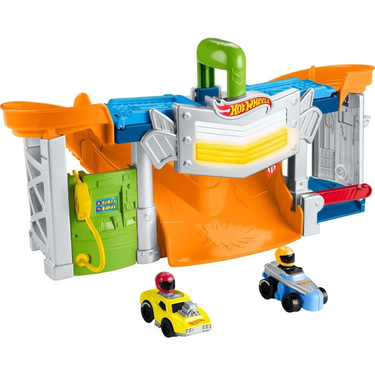 Little People Hot Wheels Race Track Set with Lights Sounds For Toddlers 18m-5yrs