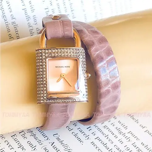 Michael Kors MK2706 Isadore Rose Gold Dial Pink Leather Strap Women`s Watch