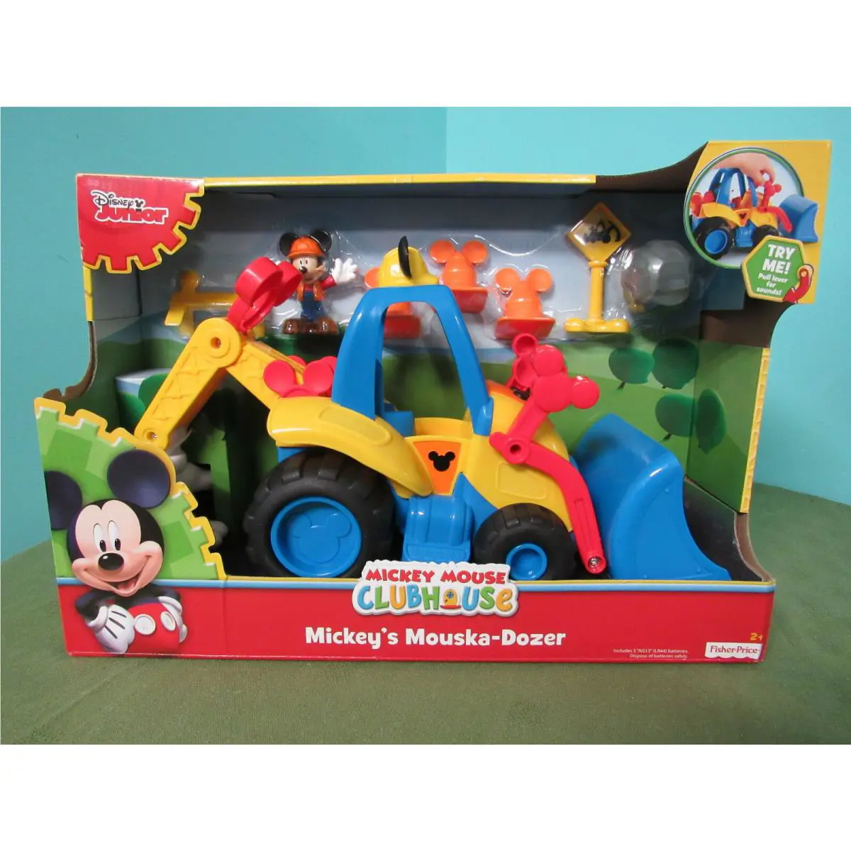 Fisher-price Disney Mickey Mouse Mouska Dozer Toy Set Clubhouse Loader Sounds