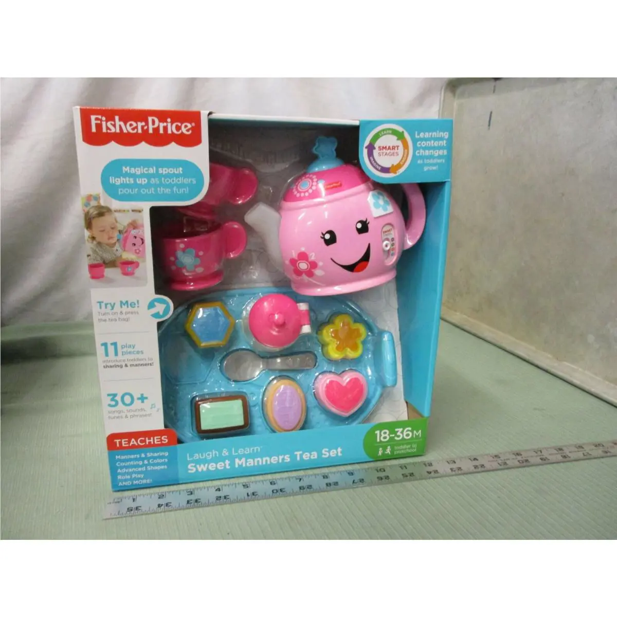 Fisher Price Laugh and Learn Sweet Manners Tea Set Play Fun Toy Toddler Pink