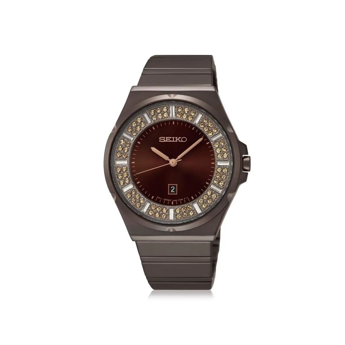 Seiko Unisex SXDG35 Gunmetal Stainless-steel Quartz Watch