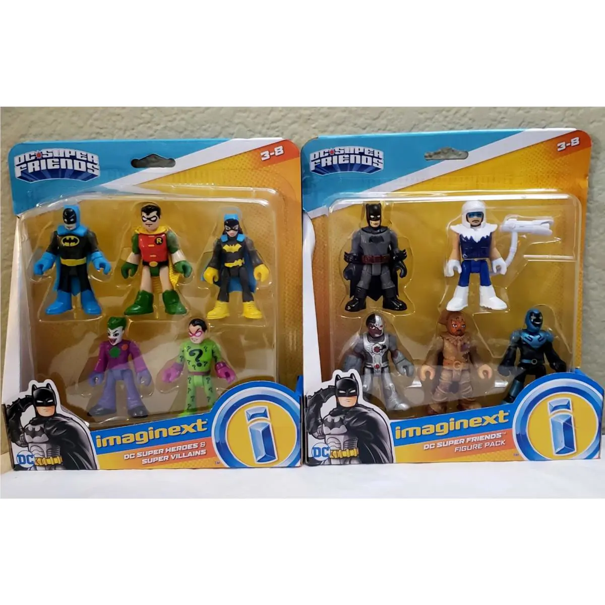 Imaginext DC Super Friends Heroes Super Villains 2 5 Figure Packs