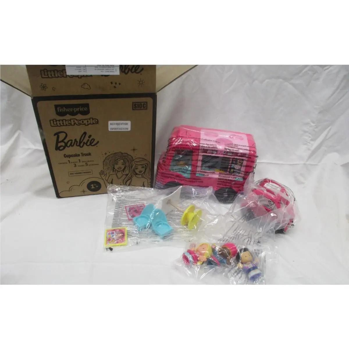 Fisher-price Little People Barbie Cupcake Truck Playset Toddler Toy Musical Set