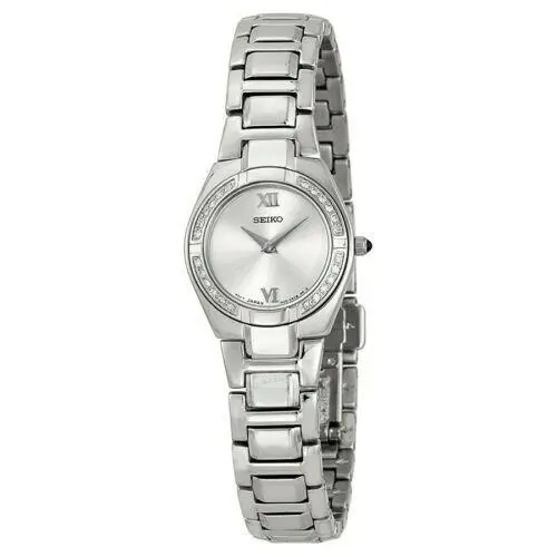 Seiko Ladies SUJF09 24 Diamonds SS Watch R//$495 SUJF09 - Dial: Silver, Band: Silver