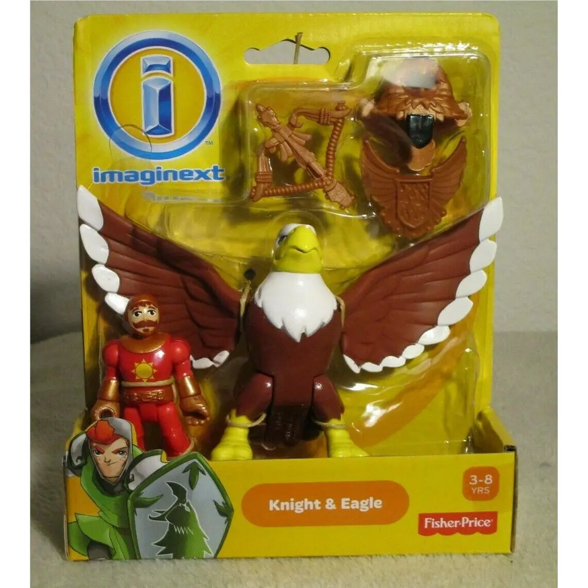 Fisher Price Imaginext Knight and Eagle Toy Figure Set W9548 W9545