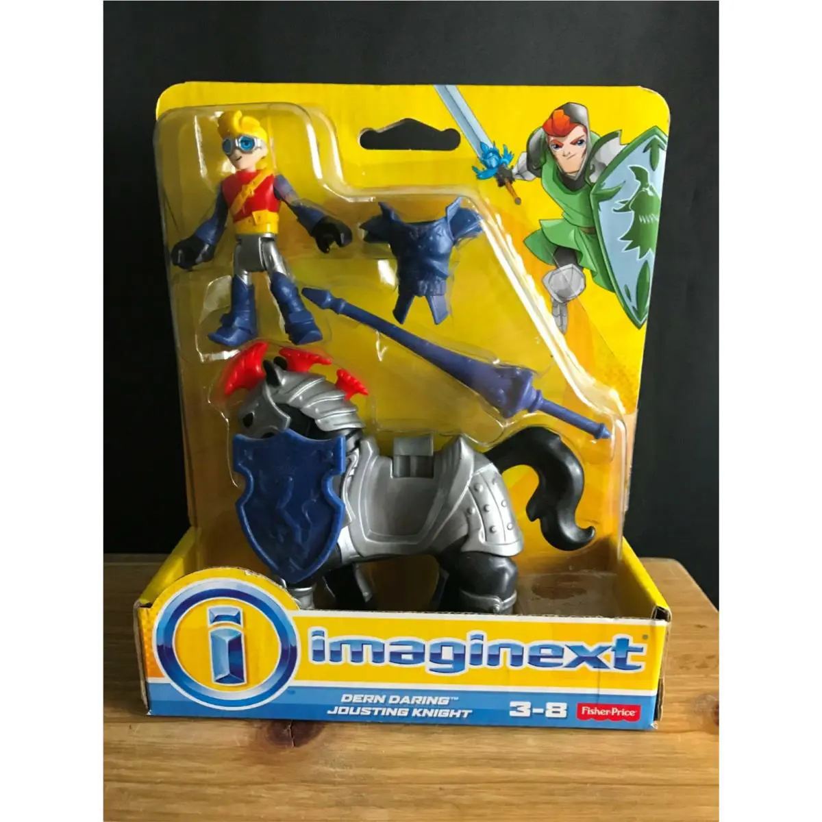 2014 Rare Fisher-price Imaginext Dern Daring Jousting Knight Figure+horse
