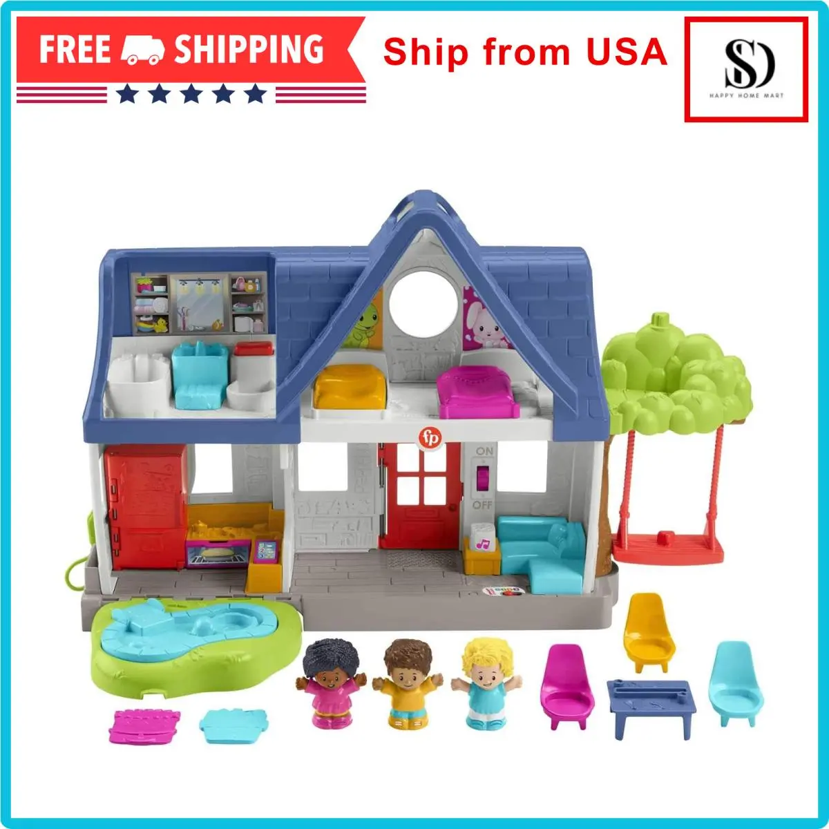 Fisher-price Little People Friends Together Play House W/ Learning Song Toy Set