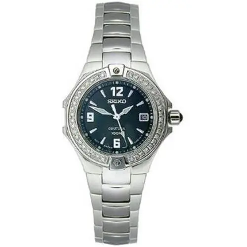 Coutura Diamond Ladies Black Dial Quartz Watch SXDA51 by Seiko