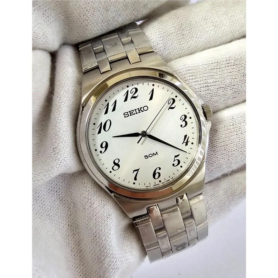 Seiko Quartz Stainless Steel Men`s Watch SNF419P1
