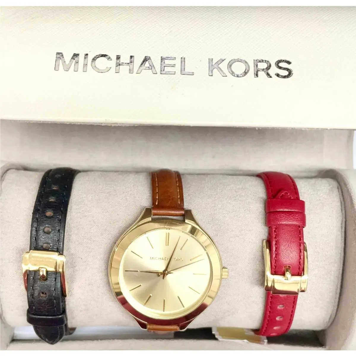 Women`s Slim Runway Gift Set Watch MK2606 by Michael Kors