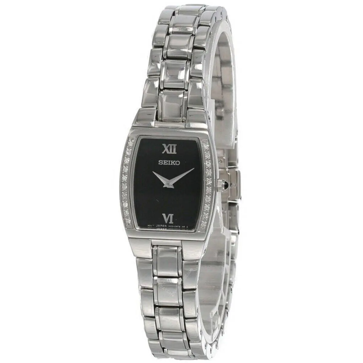 Seiko Black Dial Silver-tone SS Women`s Watch SUJE79