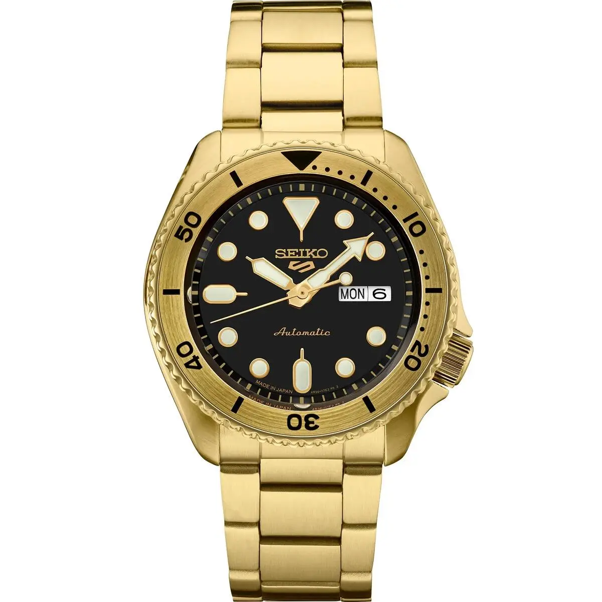 Seiko 5 Five SRPK18 Manuel Automatic Watch Gold Tone Made Japan