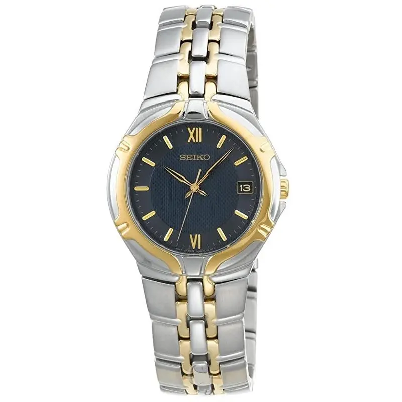 Seiko Two-tone Stainless Steel Blue Dial Quartz Men’s Watch SGE514