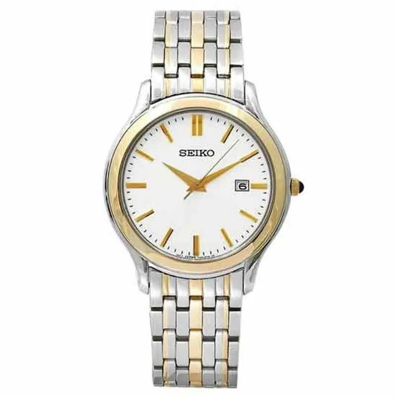 Seiko Analogue Champaine White Dial Men`s Watch Two Tone SKK710P1