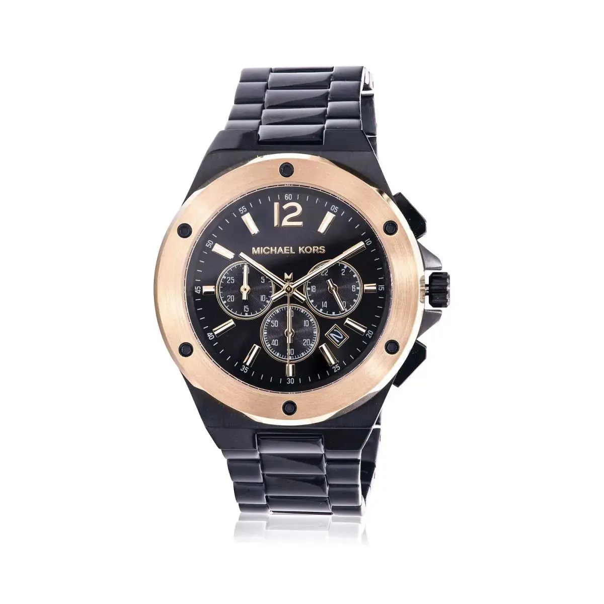 Michael Kors Lennox Chronograph Black Stainless Steel Mens Watch MK8941 - Dial: Black, Strap: Black