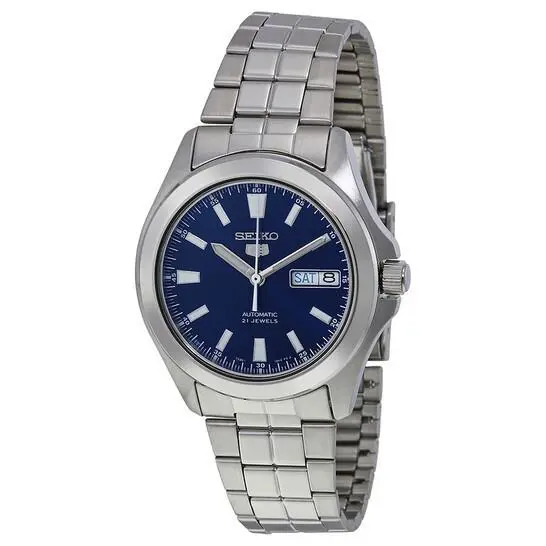 Seiko 5 Dark Blue Dial Stainless Steel Men`s Watch Item No. SNKL07