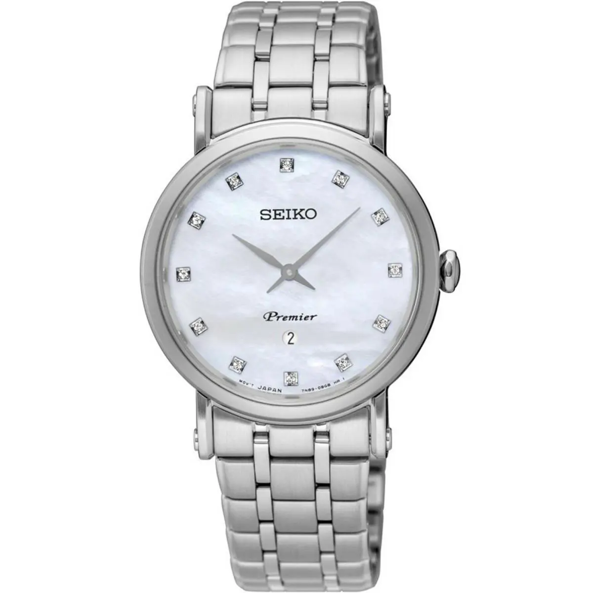 Seiko SXB433P1 Ladies Premier Dress Elegant Stainless Steel Sapphire WR SXB433