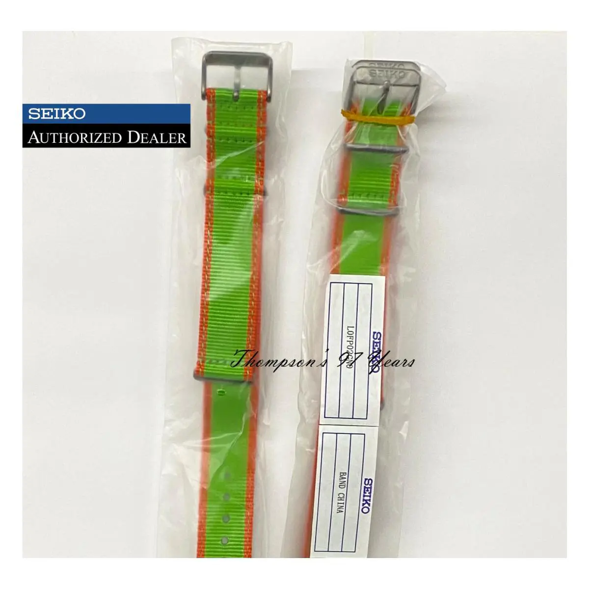 Seiko Green/org Nylon Watch Strap For Model SRPF23 Part L0FP02GN0 A11