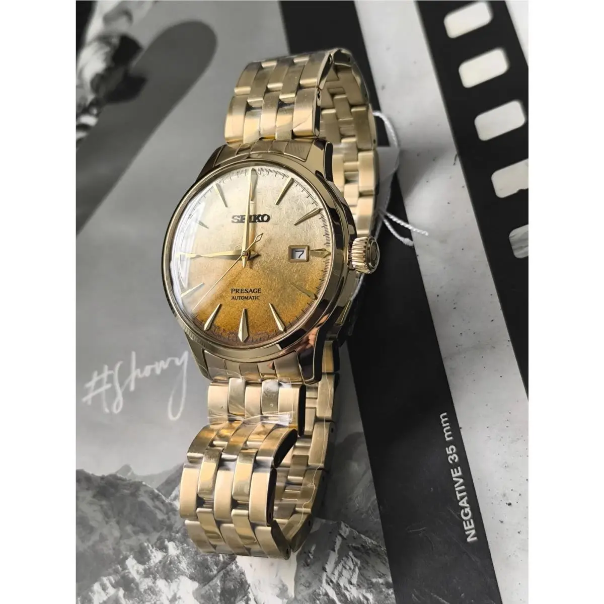 Presage Gold Dial SRPK46J1 by Seiko