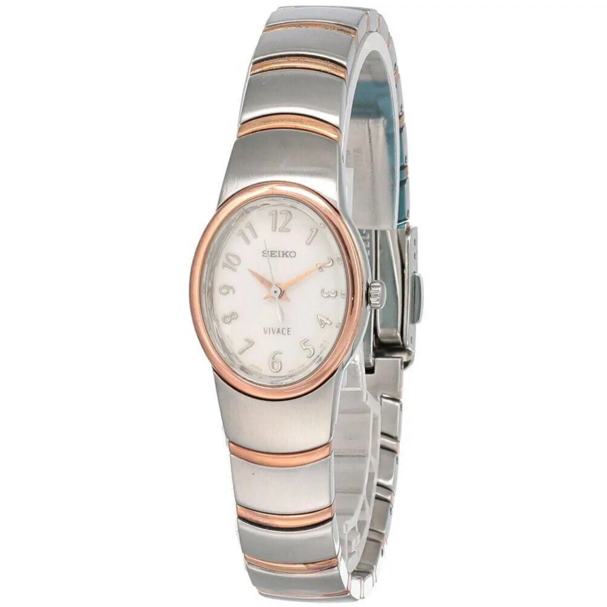 Vivace White Dial 2-Tone S-steel Women`s Watch SXGH52 by Seiko