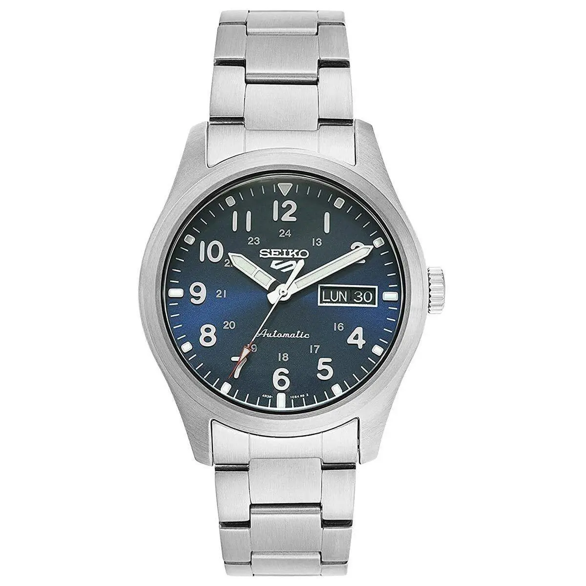 5 Sports Field 12/24 Day/date Blue Dial Automatic SRPG29K1 100M Mens Watch by Seiko