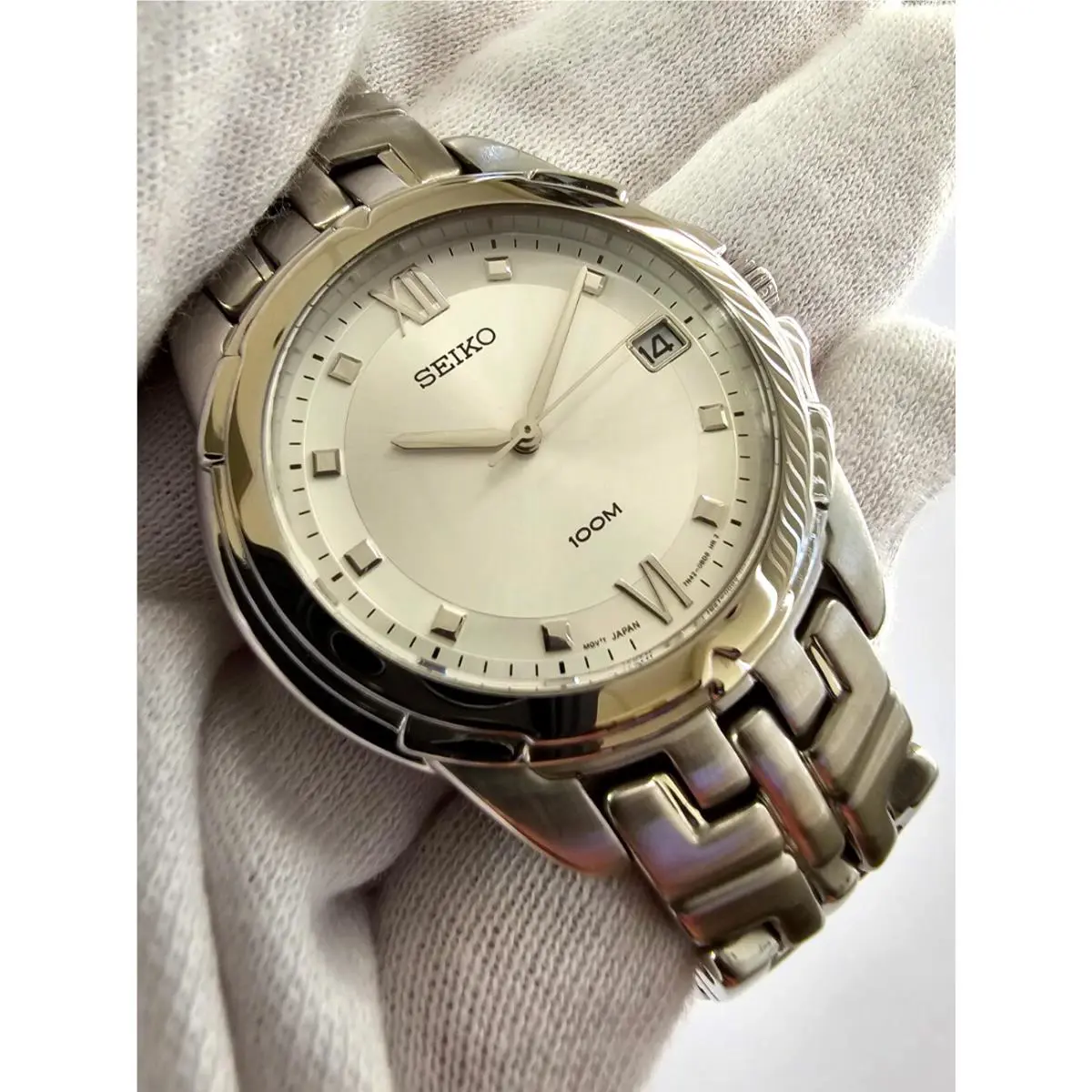 Seiko Quartz Silver-tone Stainless Steel Men`s Watch SGE777P1