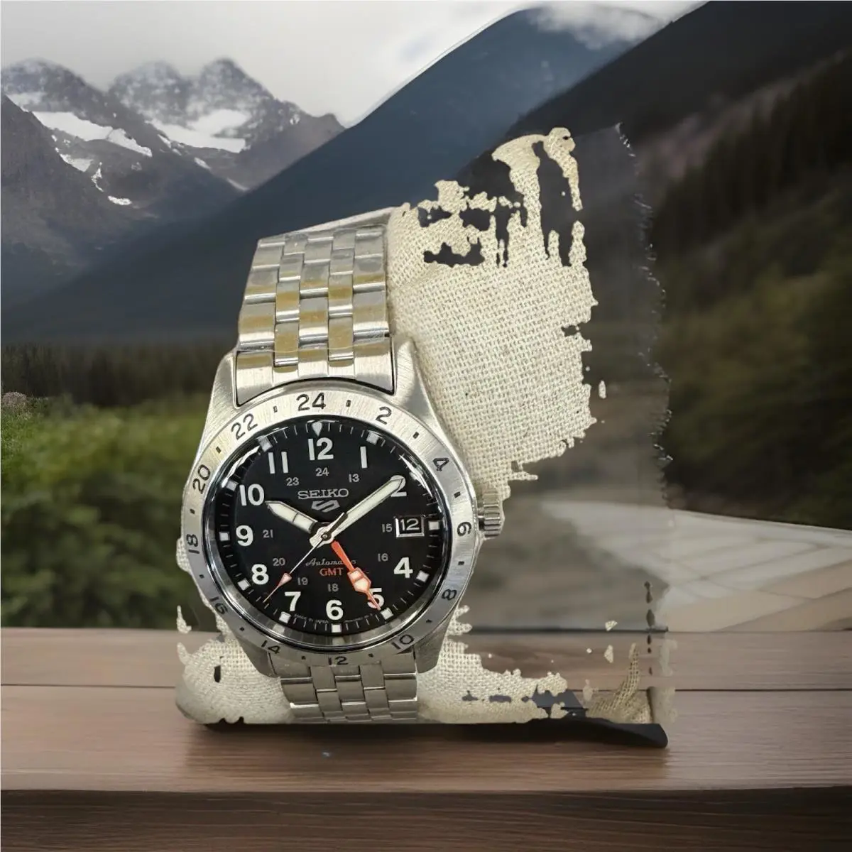 Seiko 5 Sport’s Field Gmt Automatic SSK023 Steel Bracelet Watch Made In Japan