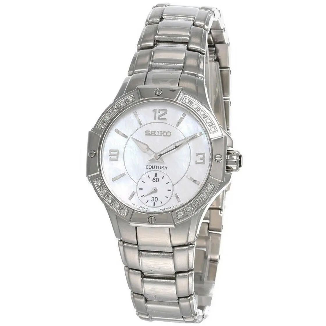 Seiko Coutura Mop Dial SS Bracelet Women`s Watch SRKZ91 - Dial: Mother of Pearl, Band: Two-tone (Silver-tone and Gold-tone)