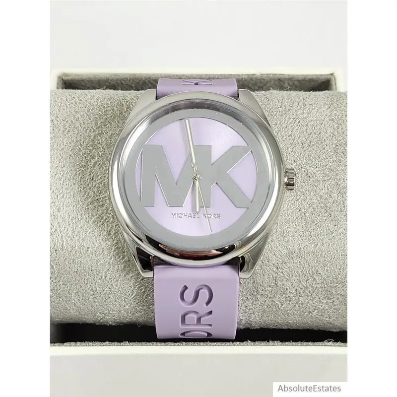 Janelle Lilac Purple Silver Watch MK7143 + Box by Michael Kors