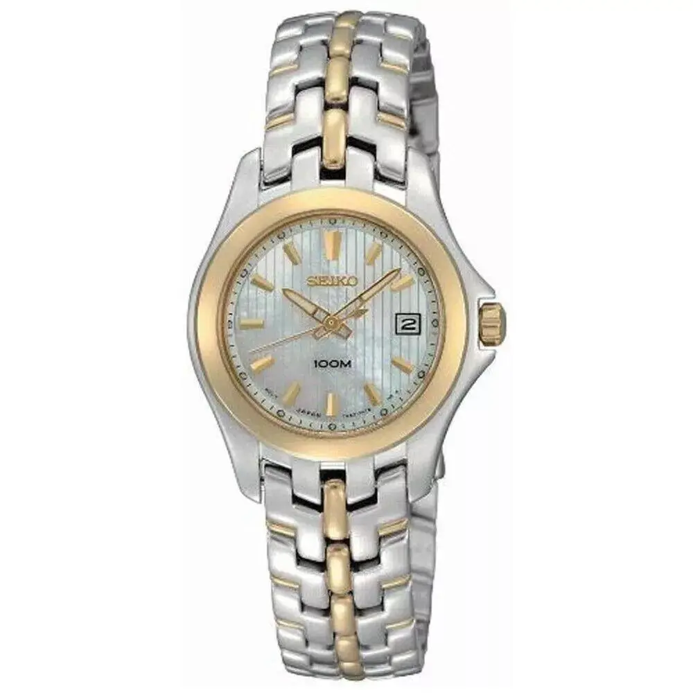 SXDB88 Women`s Date Stainless Steel Quartz Mother Of Pearl Dial Watch by Seiko