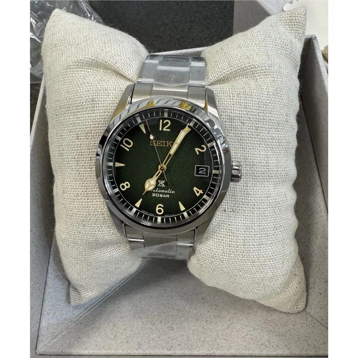 Seiko Prospex Alpanist Stainless Steel Green Dial Men`s Watch SPB155 Japan
