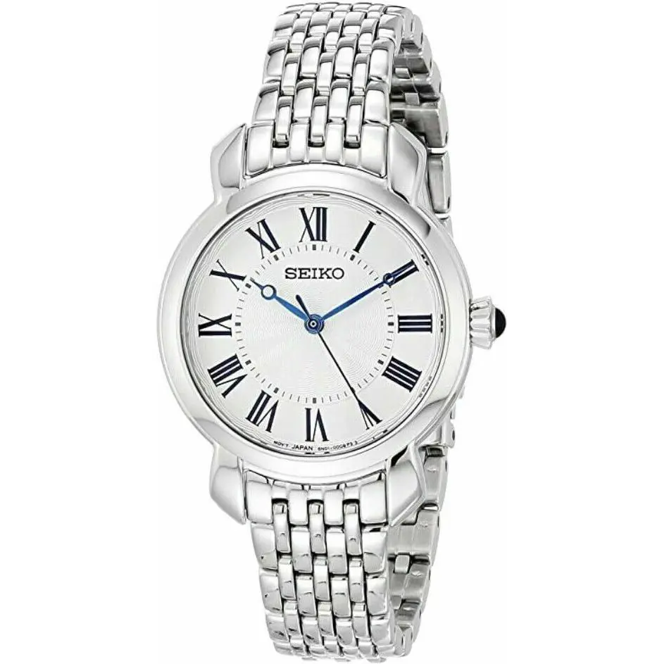 Seiko SUR629 Essentials Silver Tone Stainless Steel Women`s Watch