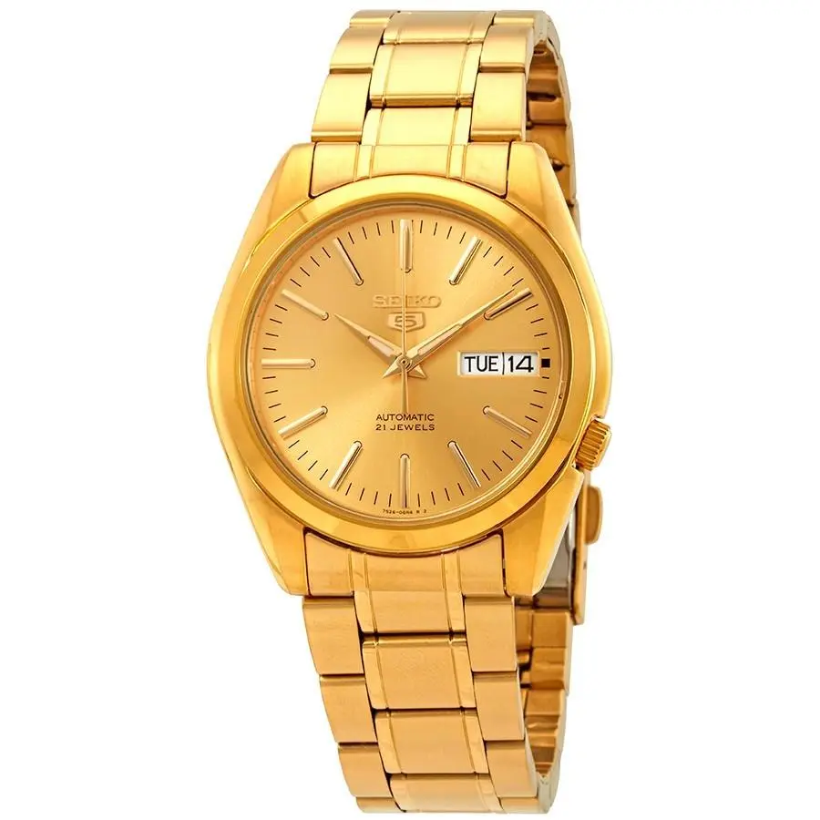 Series 5 Automatic Gold Dial Men`s Watch SNKL48 by Seiko