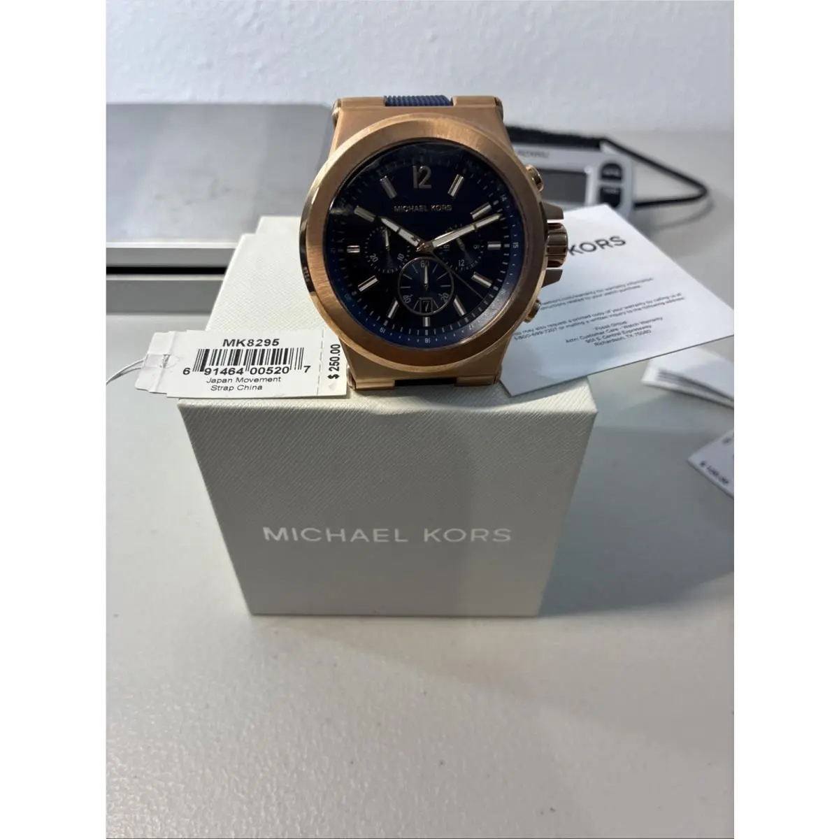 Michael Kors MK8295 Men`s Stainless Steel Chronograph Watch Blue
