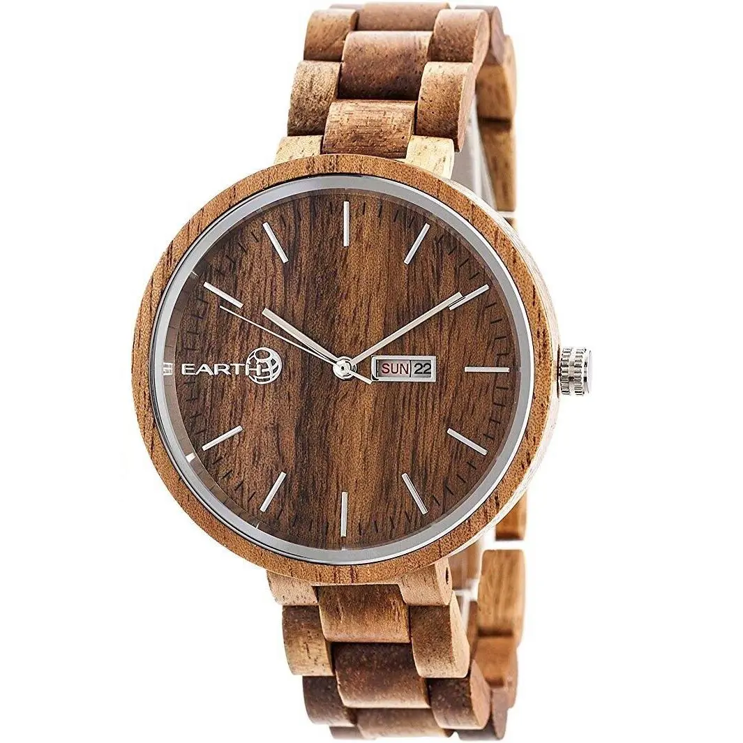Mimosa Bracelet Watch W/day/date - Olive ETHEW5404 by Earth Wood