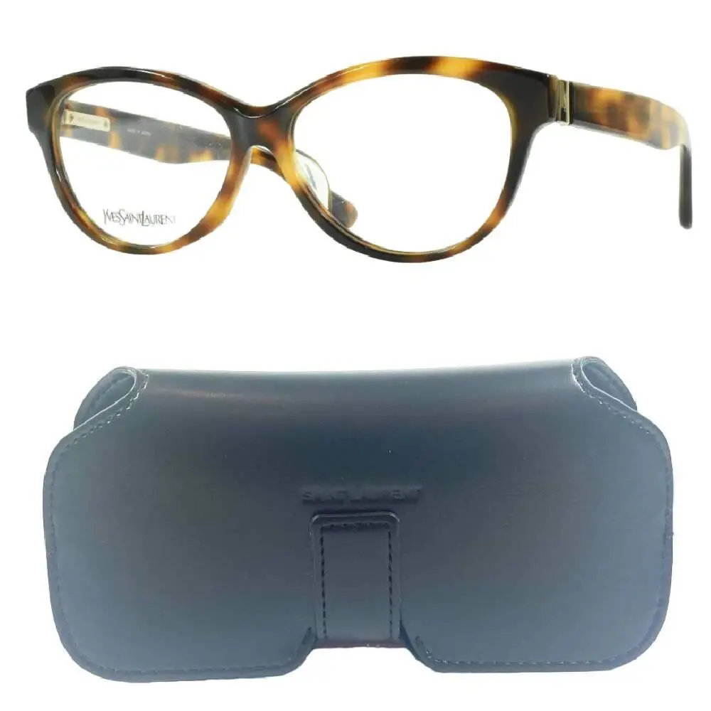 Yves Saint Laurent Ysl 4031J Havana Full Rim Womens Rectangular Optical Frames - Frame: Havana