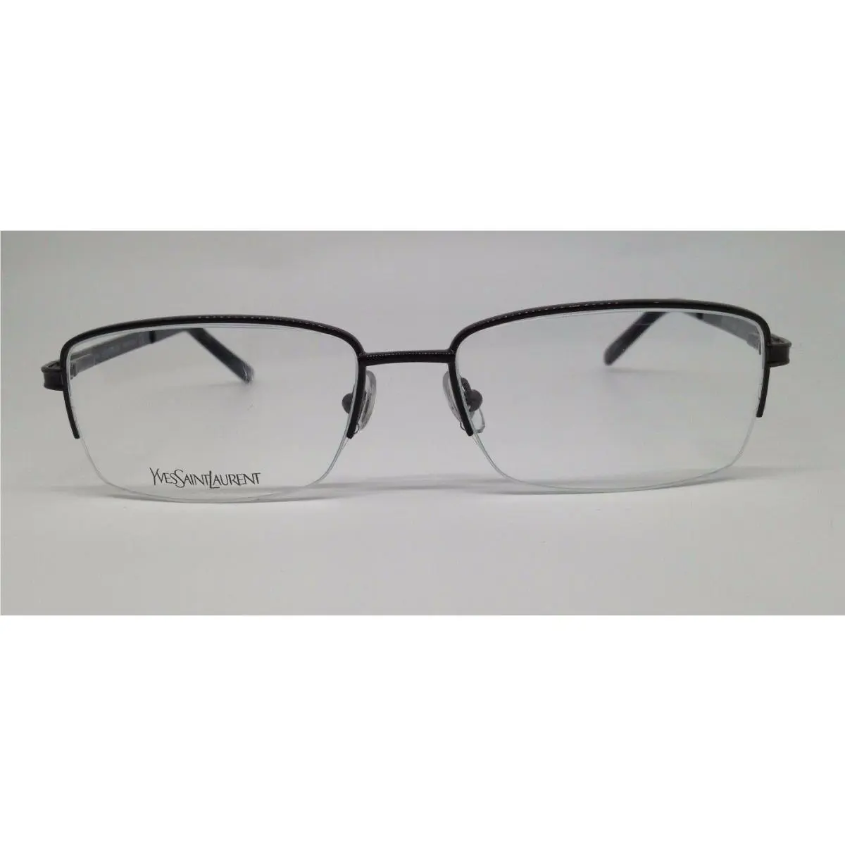 Ysl 2258/Y Brown Qrh Semi Rim Eyeglasses Frame 54-16-140 by Yves Saint Laurent
