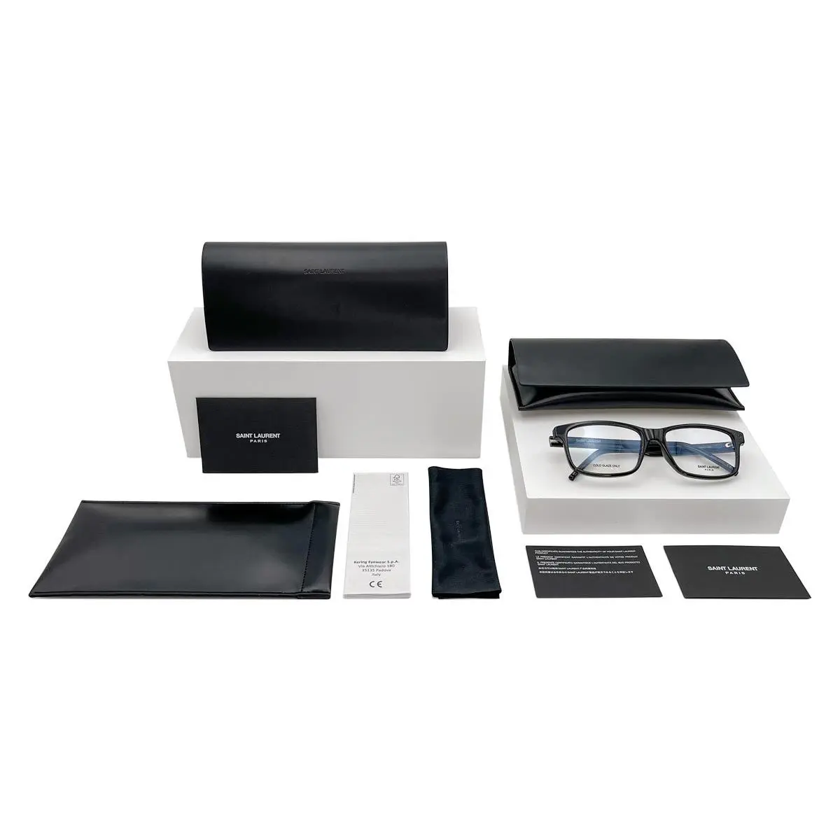 Saint Laurent SL 30 Slim Eyeglasses Unisex Beige Oval 49mm  display picture 1