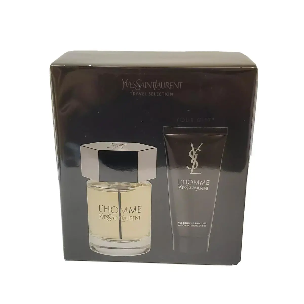 L`homme Yves Saint Laurent For Men 2 PC Set 3.3 oz Edt Spray + 3.3 oz Shower Gel