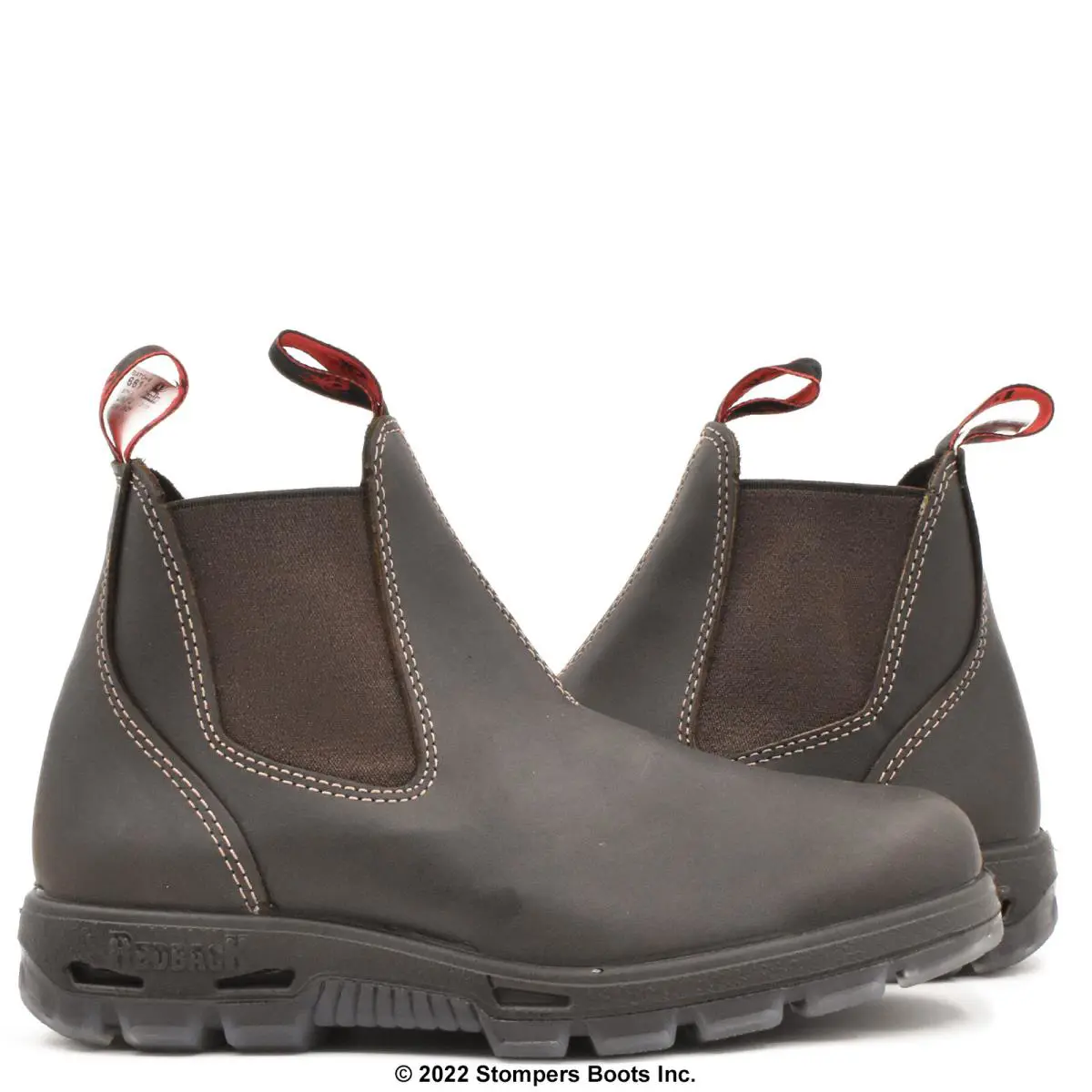 Redback 6 Inch Great Barrier Slip On H20 Resistant Dark Brown Unpu