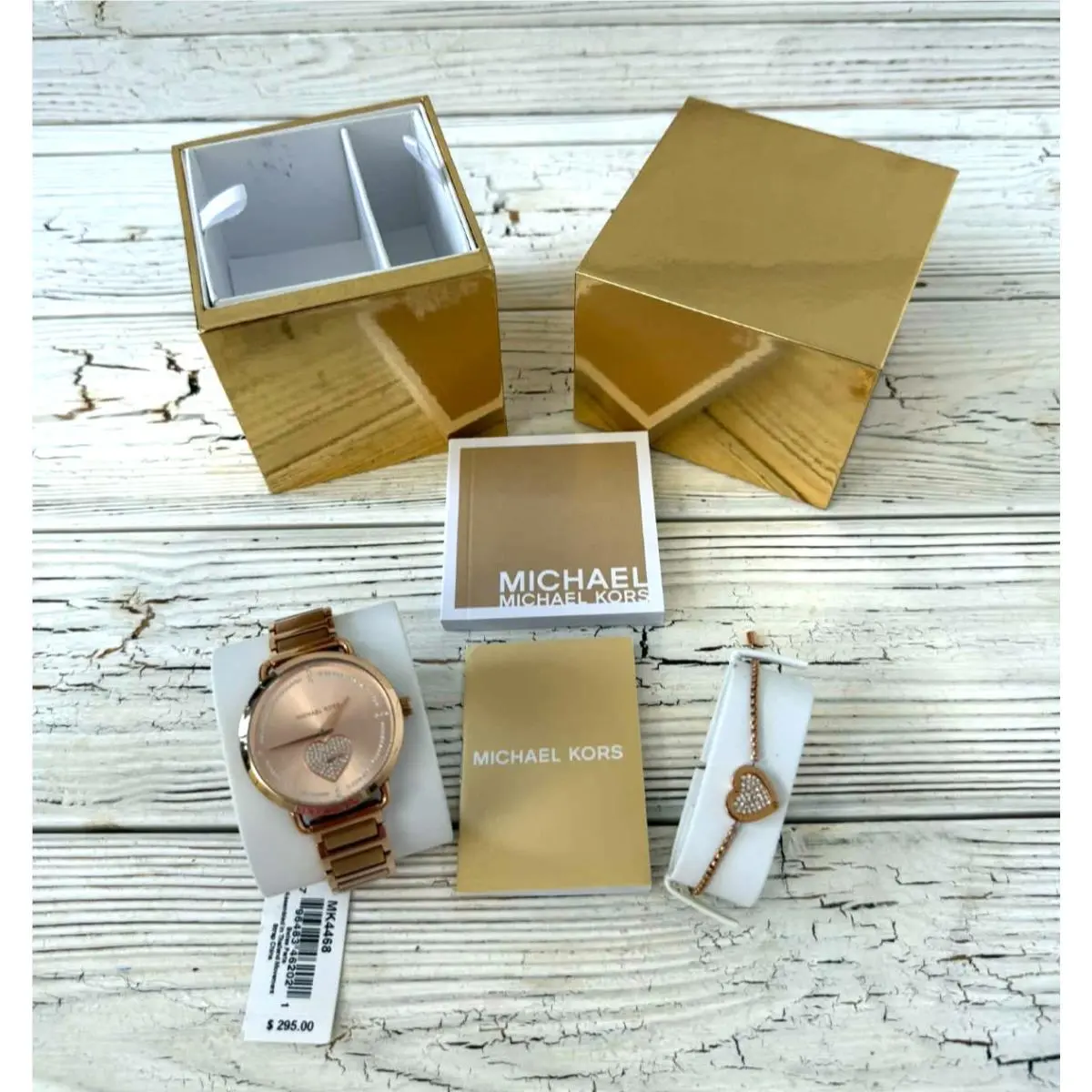 MK4468 Rose Gold Women`s Watch Bracelet Gift Set by Michael Kors